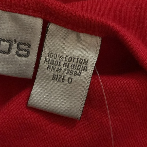 NWT Chico’s River Rock Tee In Candy Apple - Picture 3 of 5